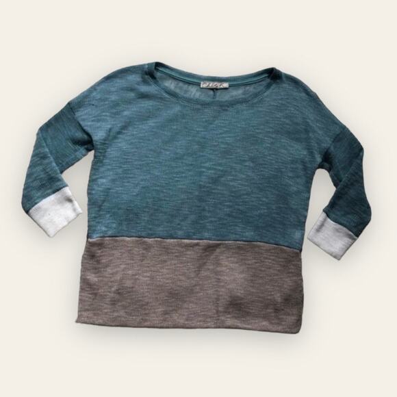 Chloe K colorblock blue xs knit sweater - Picture 1 of 9